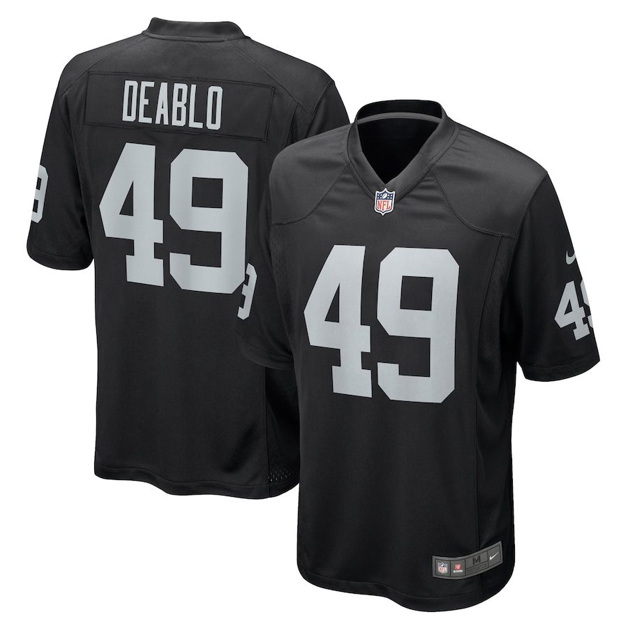 Men Oakland Raiders #49 Divine Deablo Nike Black Game NFL Jersey